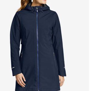Cloud Cap Stretch Insulated Trench Coat / Jacket -- Tall medium, Atlantic Blue
